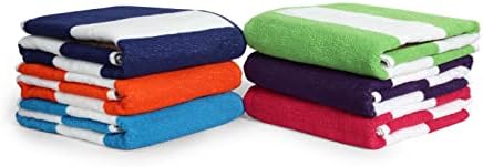 BolBom*S Bath Towel Set 6 Pack,30 x 60 Inches Large 100% Cotton Cabana Stripe Beach Towel Soft,Absorbent and Quick Dry Towels for Bathroom,Pool, Beach, Swim and Yoga,Bathroom Towels for Daily Use - Image 8