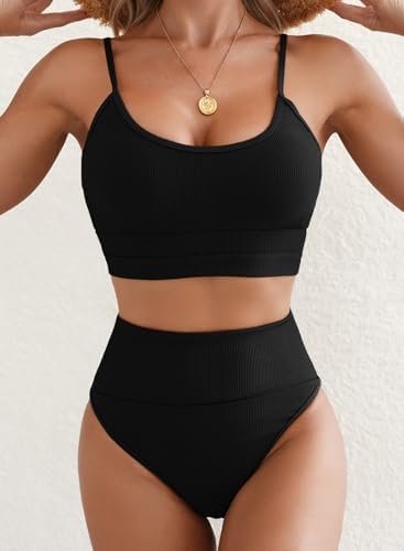 Herseas Womem 2 Piece High Waisted Bestselling Bikini Set Color Block Swimsuit 2025 Summer Beach Swim Bathing Suit - Image 3