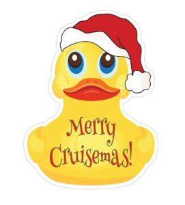 Merry Cruisemas Santa Christmas Duck Cruise Ship Door Magnet Decoration Customized for your Stateroom cabin Door on your Cruise, Carnival, Royal Caribbean, Norwegianetc