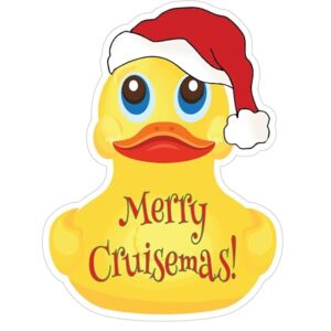 Merry Cruisemas Santa Christmas Duck Cruise Ship Door Magnet Decoration Customized for your Stateroom cabin Door on your Cruise, Carnival, Royal Caribbean, Norwegianetc