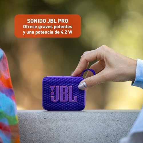 JBL Go 4 - Ultra-Portable, Waterproof and Dustproof Bluetooth Speaker, Big Pro Sound with Punchy bass, 7-Hour Built-in Battery, Made in Part with Recycled Materials (Purple) - Image 2