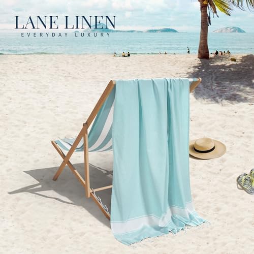 LANE LINEN Beach Towels 6 Pack, Bulk Beach Towels Oversized, Pool Towels for Adults, Pre-Washed, Sand Free Beach Towel, Fast Drying Beach Towel, 39"x71" - Classic Color - Image 5