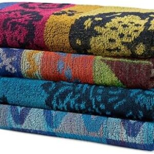 BEN KAUFMAN SALES CO Terry Beach & Pool Towel - Large Cotton Towels for Bath, Gym & More - Soft, Absorbent & Oversized Beach Towel Bundle - Multipack with Assorted Colors - 30β x 60β - Pack of 4