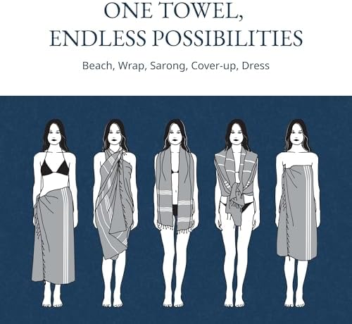 LANE LINEN Beach Towels 6 Pack, Bulk Beach Towels Oversized, Pool Towels for Adults, Pre-Washed, Sand Free Beach Towel, Fast Drying Beach Towel, 39"x71" - Classic Color - Image 7