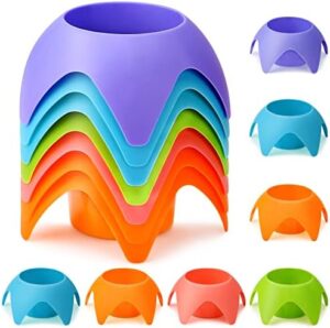 Beach Vacation Essentials Accessories - Beach Drink Cup Holder Sand Coasters, Beach Trip Must Haves Sand Cup Holders for Women Adults Family Friends(Multicolor, 7 Pack)